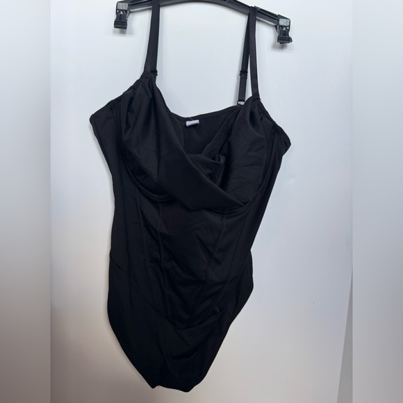 Popilush Corset Bodysuit for Women Tummy Control Shapewear Cowl Neck Tops Thong - Picture 2 of 10